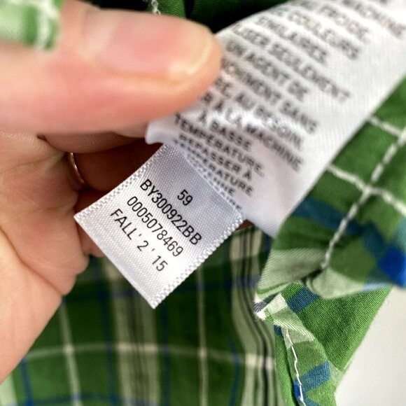 Tucker + Tate Green Plaid Button Up XL (14/16) - Picture 6 of 8